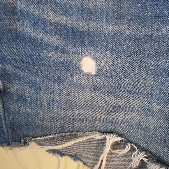 Levi's 501 Distressed Button Fly Cut Off Denim Shorts Size 27 - Picture 6 of 8